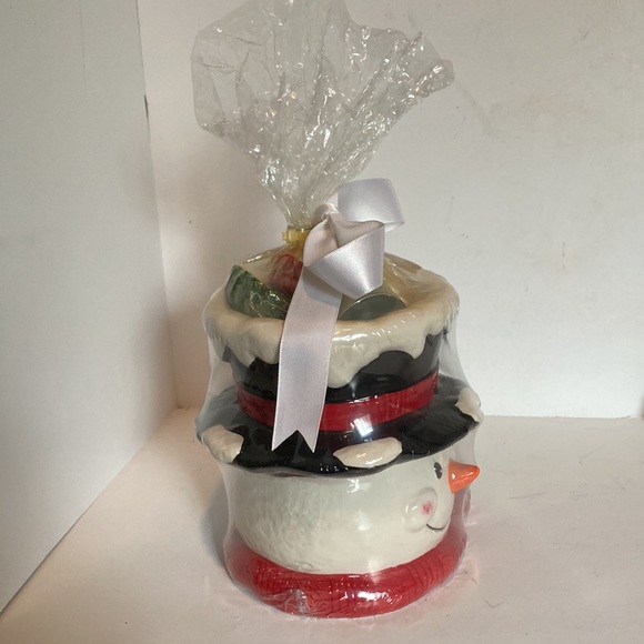 Yankee Candle Vintage Holiday Snowman Tart Warmer 1 Tea light 3 Melts RARE 6" T - Picture 8 of 14
